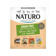 Naturo - Chien Saumon, Patate et Légumes - Nourriture Humide Sans Grains pour Chiens