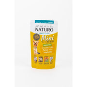 Naturo Mini - Poulet, Patate et Légumes - Nourriture Humide Sans Grains pour Chiens Adultes de Petites Races 1-7 Ans en Sachet