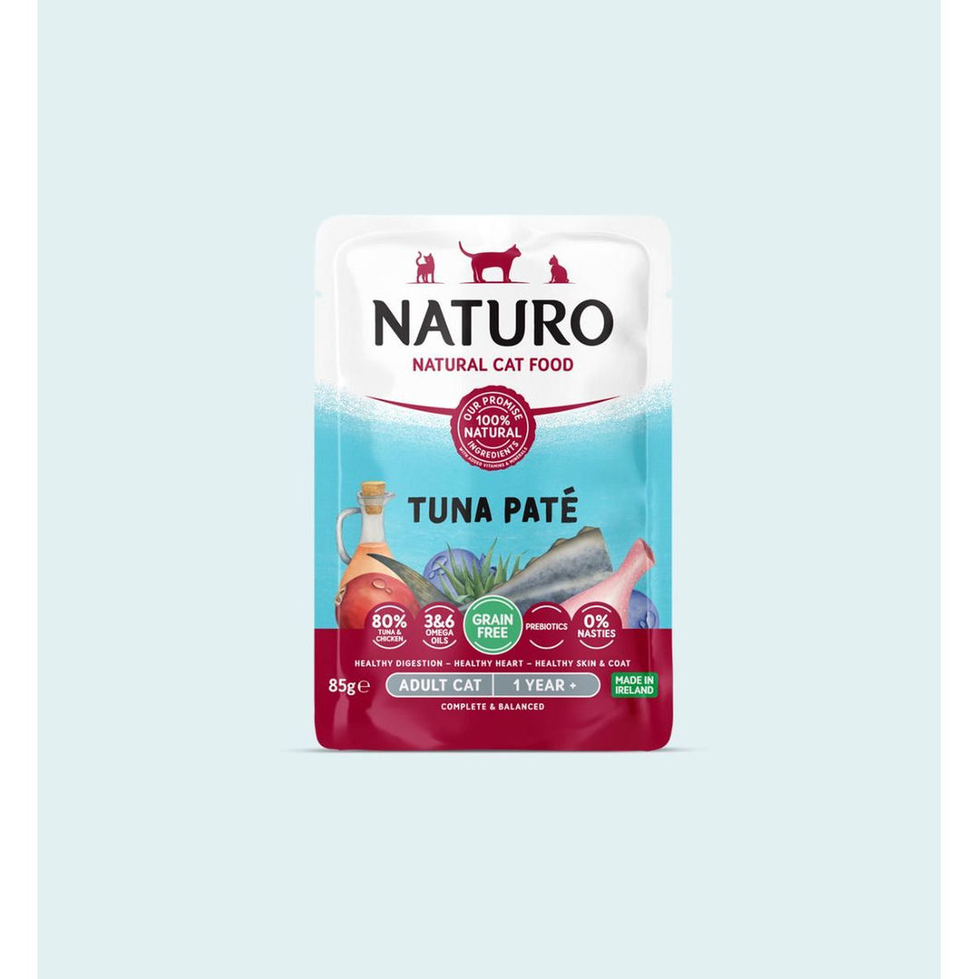 Naturo - Pâté de Thon - Nourriture Humide Sans Grains en Pâté pour Chats en Sachet