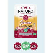 Naturo - Pâté de Poulet - Nourriture Humide Sans Grains en Pâté pour Chats Seniors en Sachet