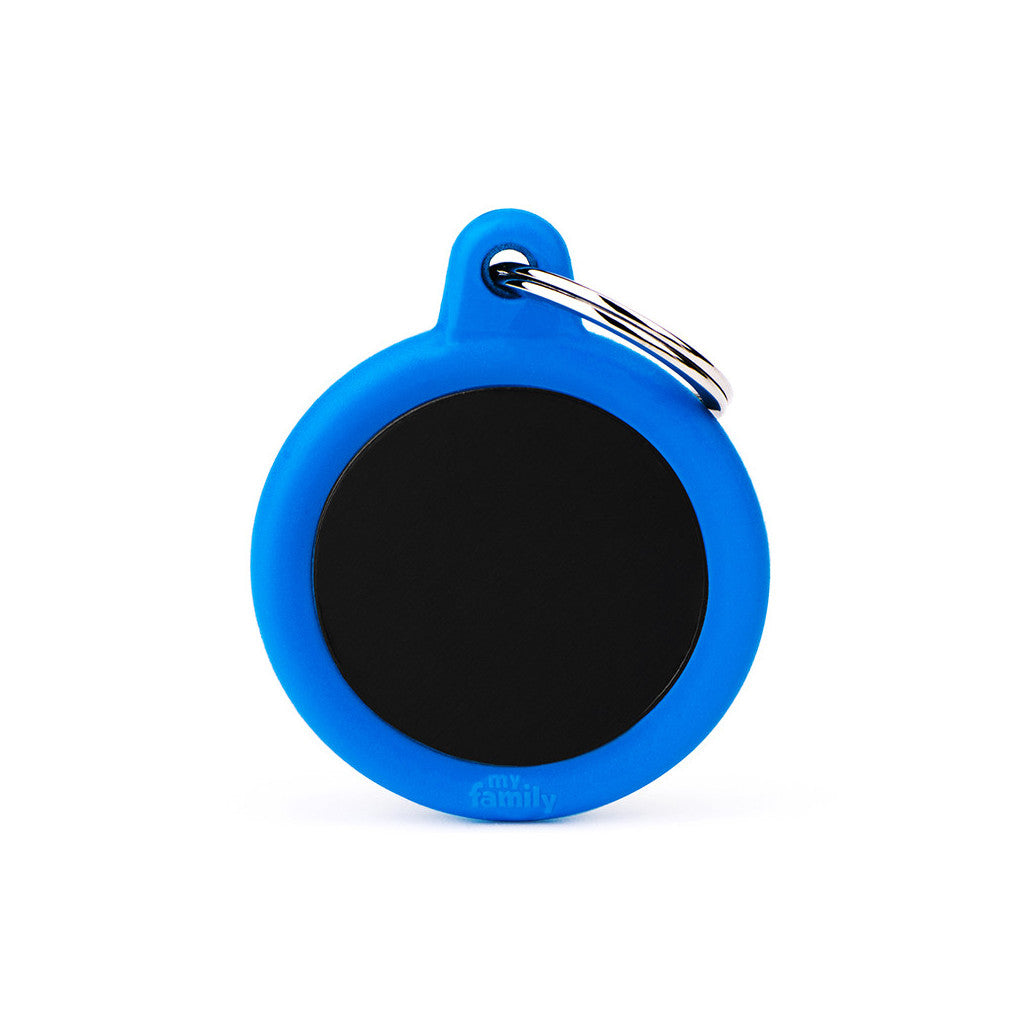 MFC Hushtag Cercle Aluminium L Noir/Caoutchou Bleu