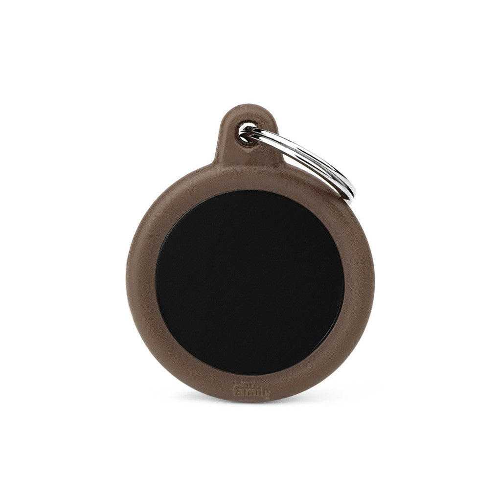 MFC Hushtag Cercle Aluminium L Noir/Caoutchou Brun