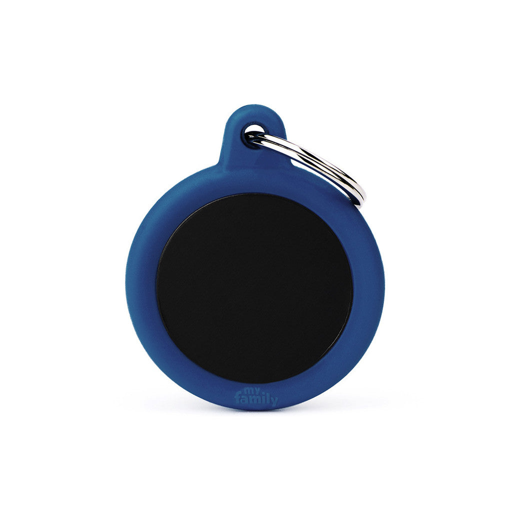 MFC Hushtag Cercle Aluminium L Noir/Caoutchou Bleu Foncé