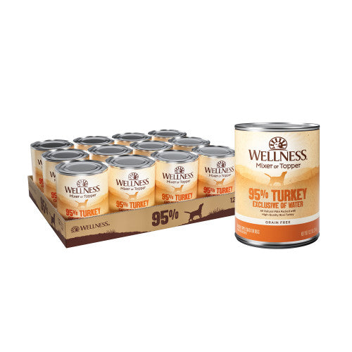 Wellness - Chien 95% Dinde en Pâté - Garniture Sans Grains pour Chiens