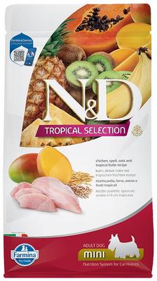 Farmina N&D Tropical Selection - Chien Petite Race Poulet et Fruits Tropicaux - Nourriture Sèche pour Chiens