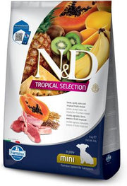 Farmina N&D Tropical Selection - Agneau, Épeautre, Avoine et Fruits Tropicaux - Nourriture Sèche pour Chiots de Petites Races