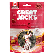 Great Jack's - Foie de Porc aux Canneberges - Gâteries d'Entaînement Tendres Sans Grains pour Chiens