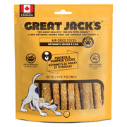 Great Jack's - Bâton Poulet et Citrouille - Gâteries Séchées à l'Air pour Chiens