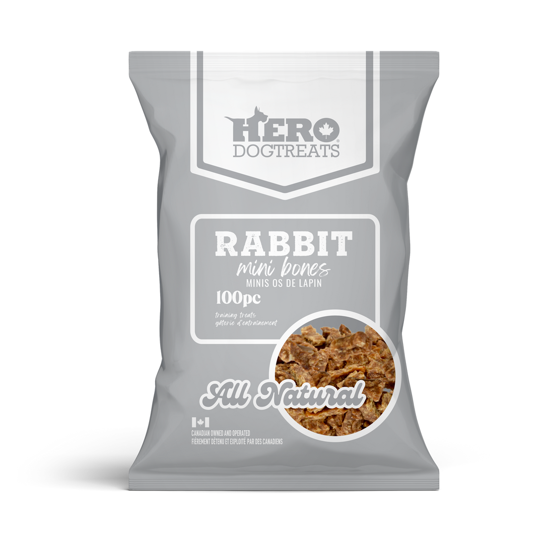 Hero - Mini Os de Lapin - Gâteries Naturelles pour Chiens