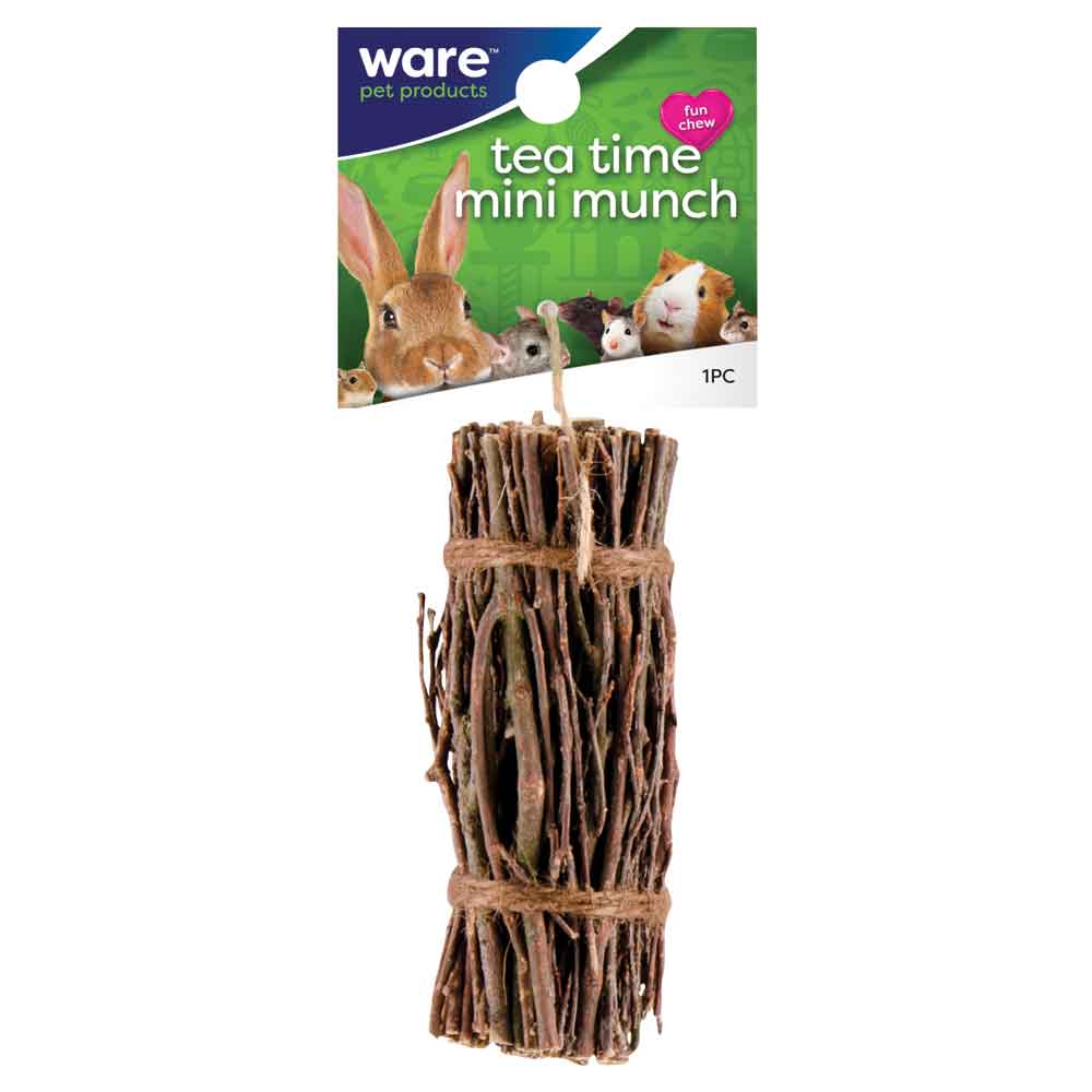 Ware Pet Tea Time - Botte de Bâtonnets de Thé - Jouet à Mâcher pour Rongeurs