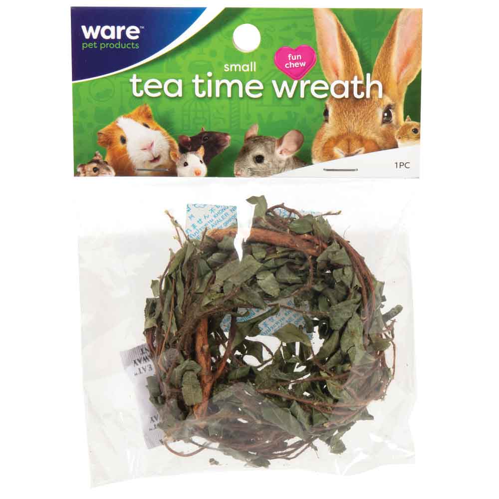 Ware Pet Tea Time - Couronne de Bâtonnets de Thé - Jouet à Mâcher pour Rongeurs