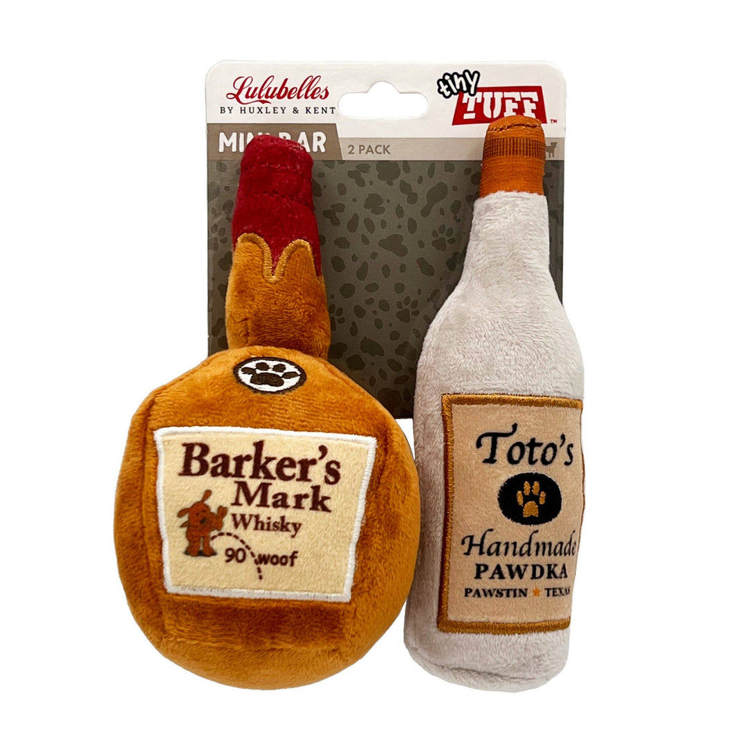 Lulubelles Tiny Tuffs - Mini Bar - Jouet en Peluche avec Couineur pour Chiens