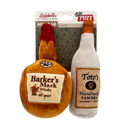 Lulubelles Tiny Tuffs - Mini Bar - Jouet en Peluche avec Couineur pour Chiens