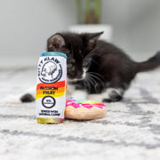 Kittybelles - Beignet de la Fierté & Fruit de la Passion Kitty Klaw avec Herbe à Chat - Jouet en Peluche Froissé pour Chats