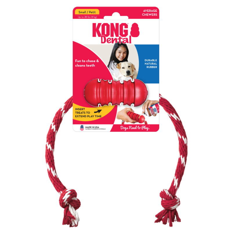 *KONG Jouet Chien Bâton avec Corde S