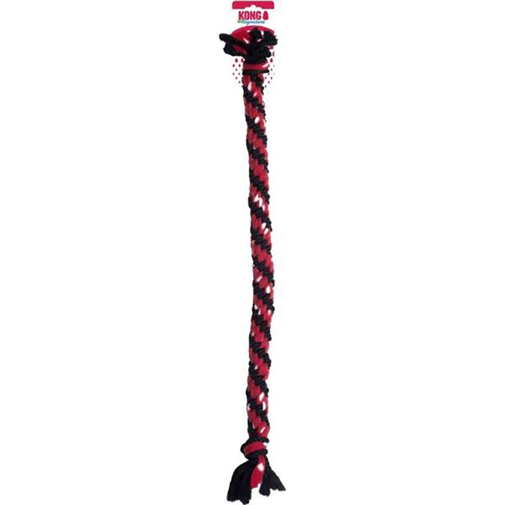 Kong Signature - Méga Corde Double Noeud 40" - Jouet à Mâcher et Tirer en Nylon pour Chiens