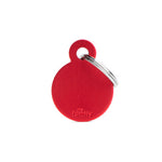 Voir l’image dans la galerie, My Family - Basic Rond Aluminium Rouge - Médaille d'Identité pour Chiens