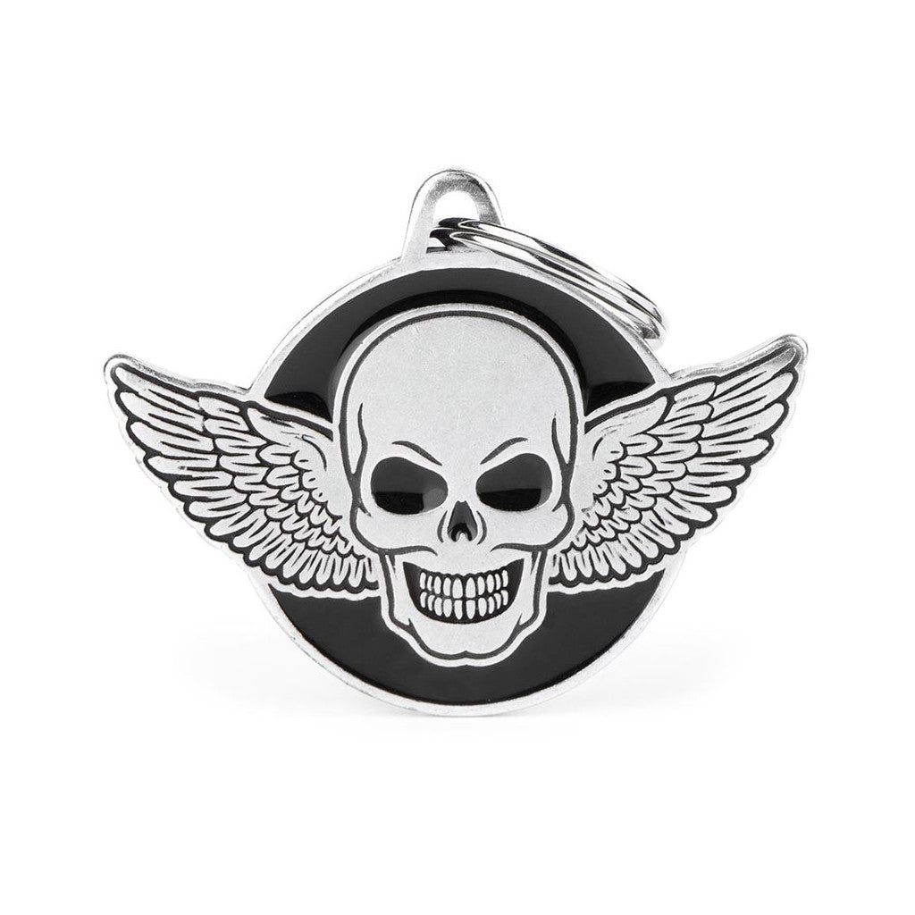 MFC Bronx Crâne Ailé Argent Antique