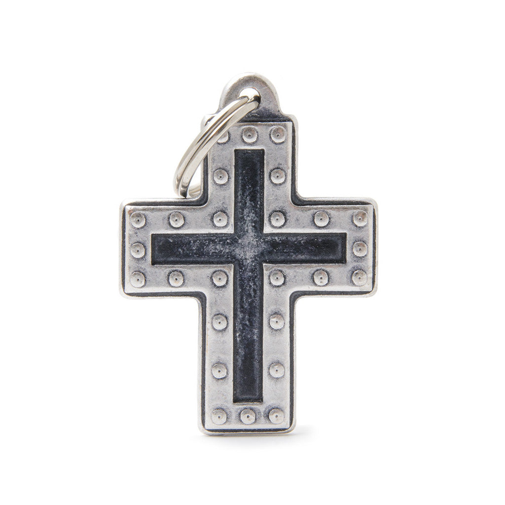 MFC Bronx Croix Futurisque XL Argent Antique