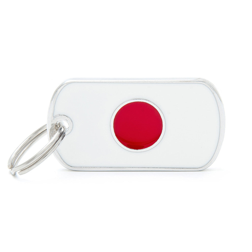 My Family - Drapeau Japon - Médaille d'Identité pour Chiens