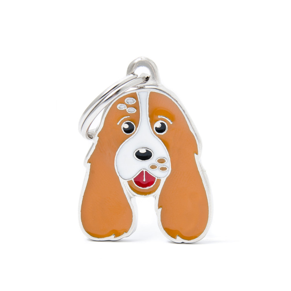 My Family - Friends Cocker Orange & Blanc - Médaille d'Identité pour Chiens