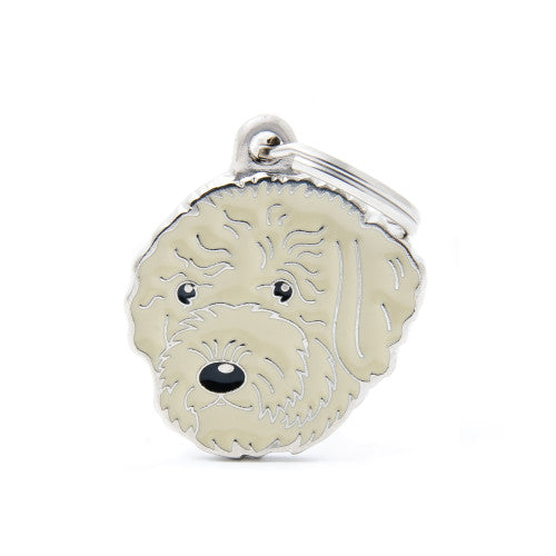 My Family - Friends Chien d'Eau Romagnol - Blanc - Médaille d'Identité pour Chiens