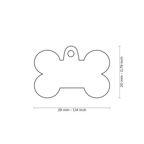 My Family - Basic Handmade Os Or Satiné - Médaille d'Identité pour Chiens