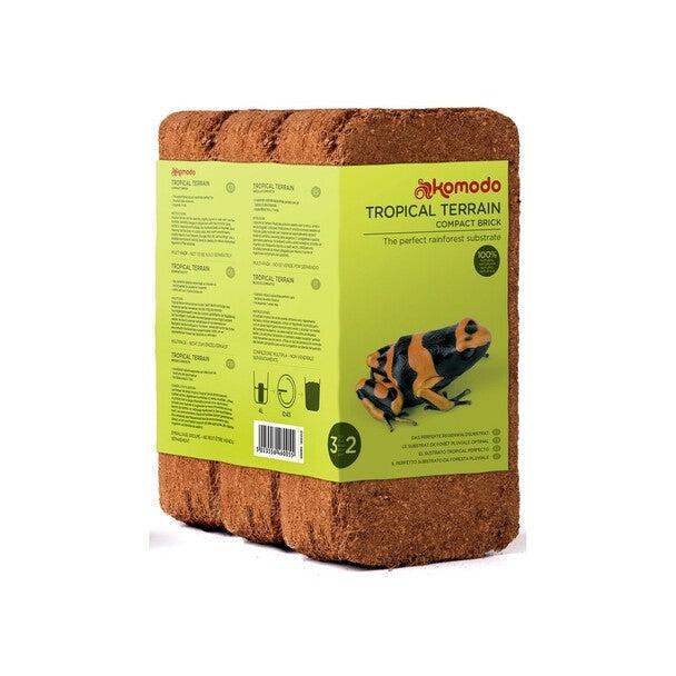 KOMODO Substrat de Tremble Tropicaux Brique x3 pour Reptiles
