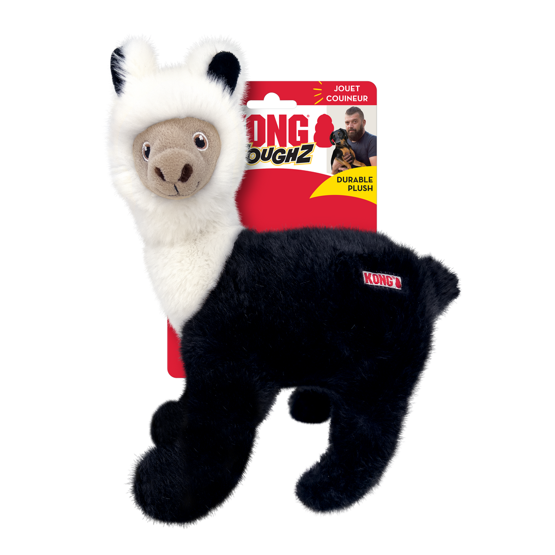 Kong - Toughz Lama - Jouets en Peluche avec Couineur pour Chiens