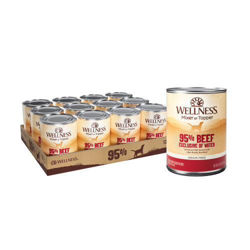 Wellness - Chien 95% Boeuf en Pâté - Garniture Sans Grains pour Chiens