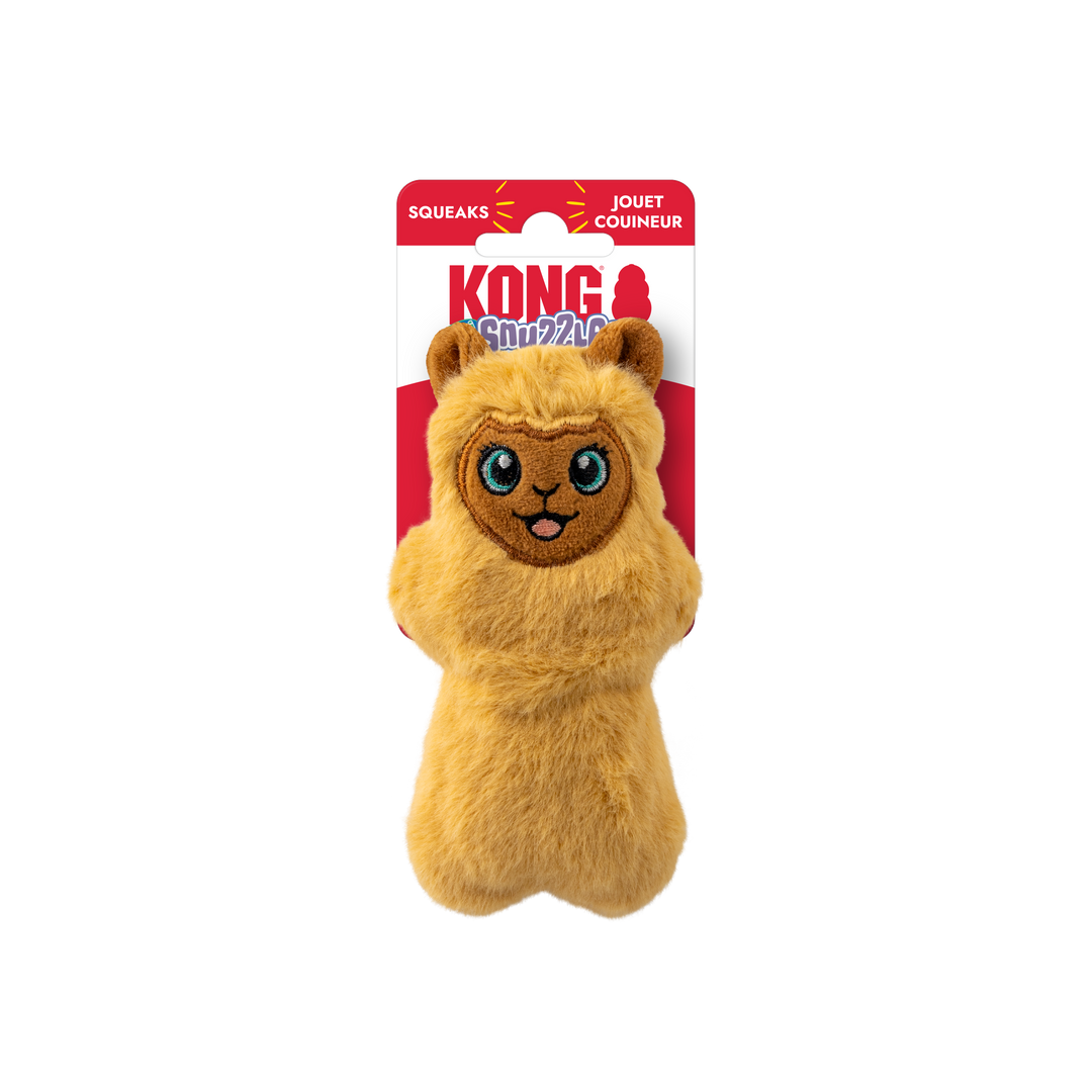 Kong - Snuzzles Mini Lama - Jouet en Peluche avec Couineur pour Chiens