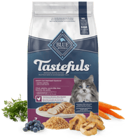 Blue Tastefuls - Contrôle des Boules de Poils, Poulet et Riz Brun - Nourriture Sèche pour Chats Adultes