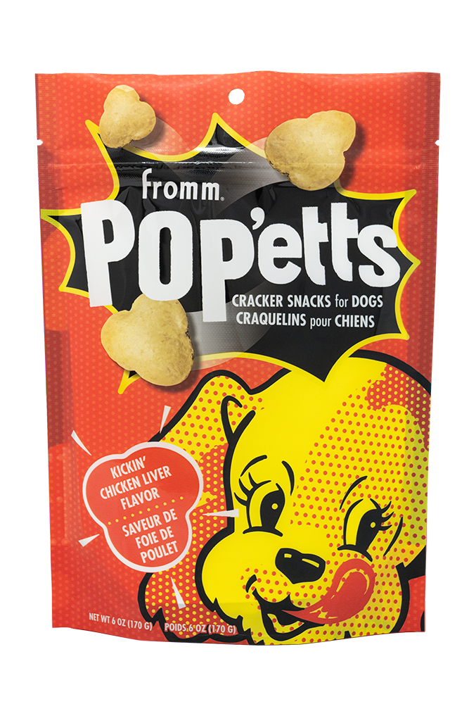 Fromm Pop'etts - Foie de Poulet - Biscuits Craquelins pour Chiens