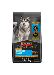 Purina Pro Plan - Bouchées Poulet et Riz - Nourriture Sèche pour Chiens de Grandes Races 7+ Ans