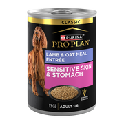Purina Pro Plan - Peaux et Estomacs Sensibles - Entrée d'Agneau et Farine d'Avoine Classique - Nourriture Humide pour Chiens Adultes
