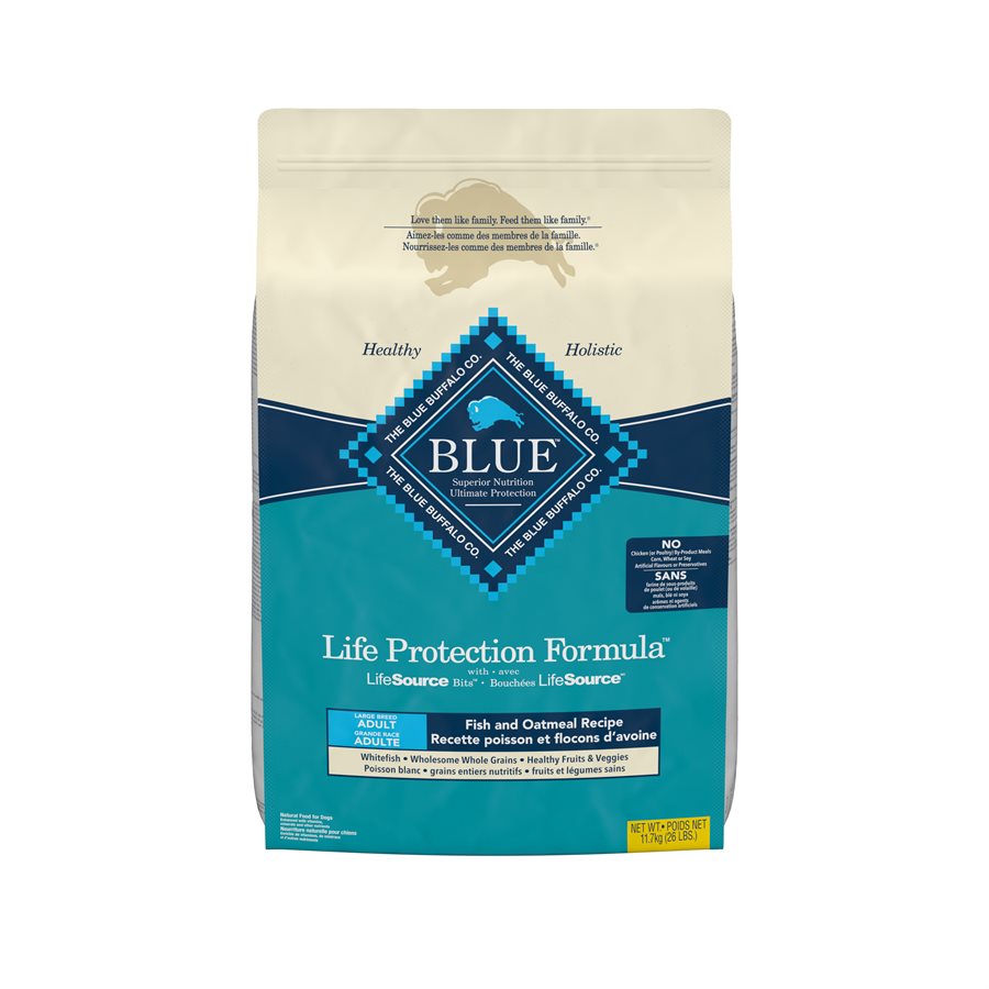 Blue Life Protection - Poisson et Riz Brun - Nourriture Sèche avec Bouchées LifeSource pour Chiens