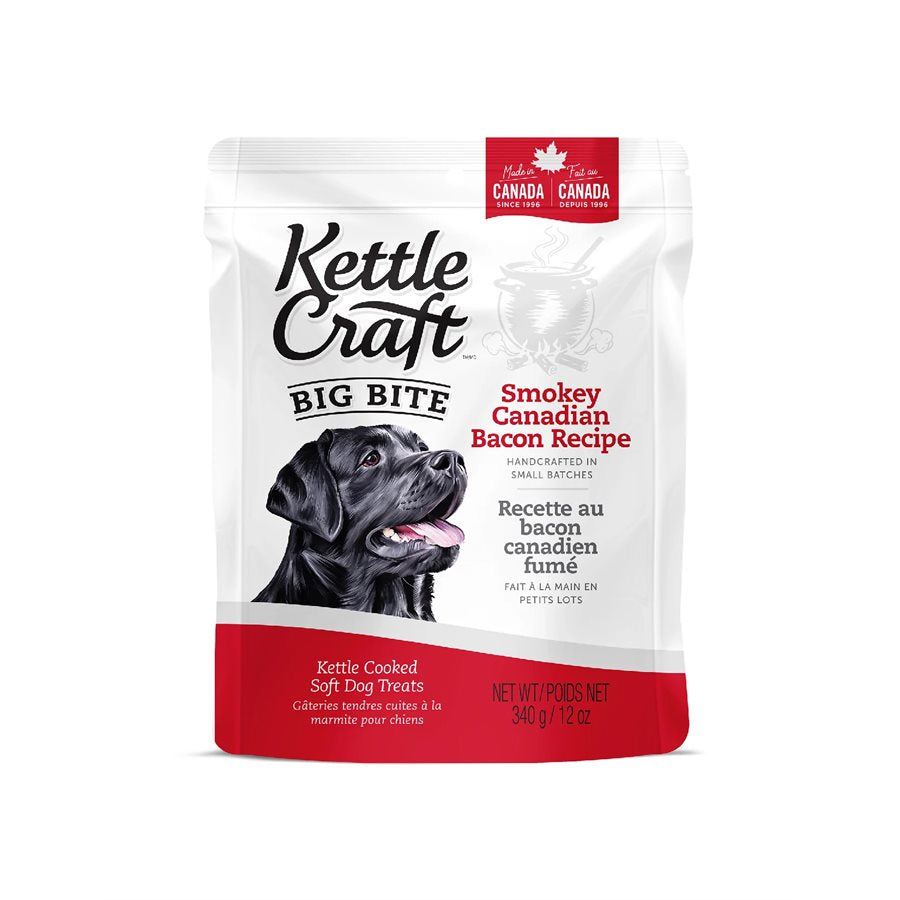 Kettle Craft - Grandes Bouchées Bacon Canadienne Fumé - Gâteries Tendres pour Chiens