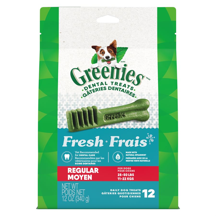 Greenies Menthe - Régulier - Gâteries Dentaires pour Chiens