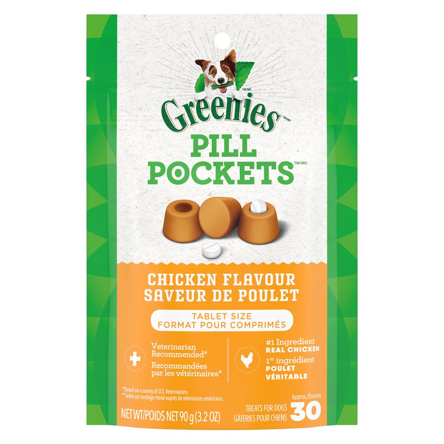 Greenies Pill Pockets - Saveur de Poulet - Gâteries Cache-Pilule pour Chiens