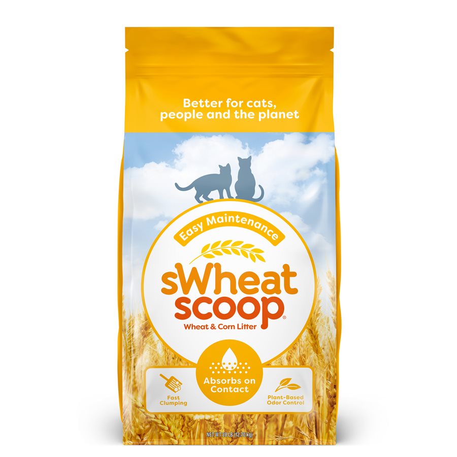 Swheat Scoop - Easy Maintenance - Litière Agglomérante à Base de Blé et Maïs pour Chats