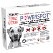 Zodiac - PowerSpot Contre les Puces et Tiques - Traitement Topique pour Chiens