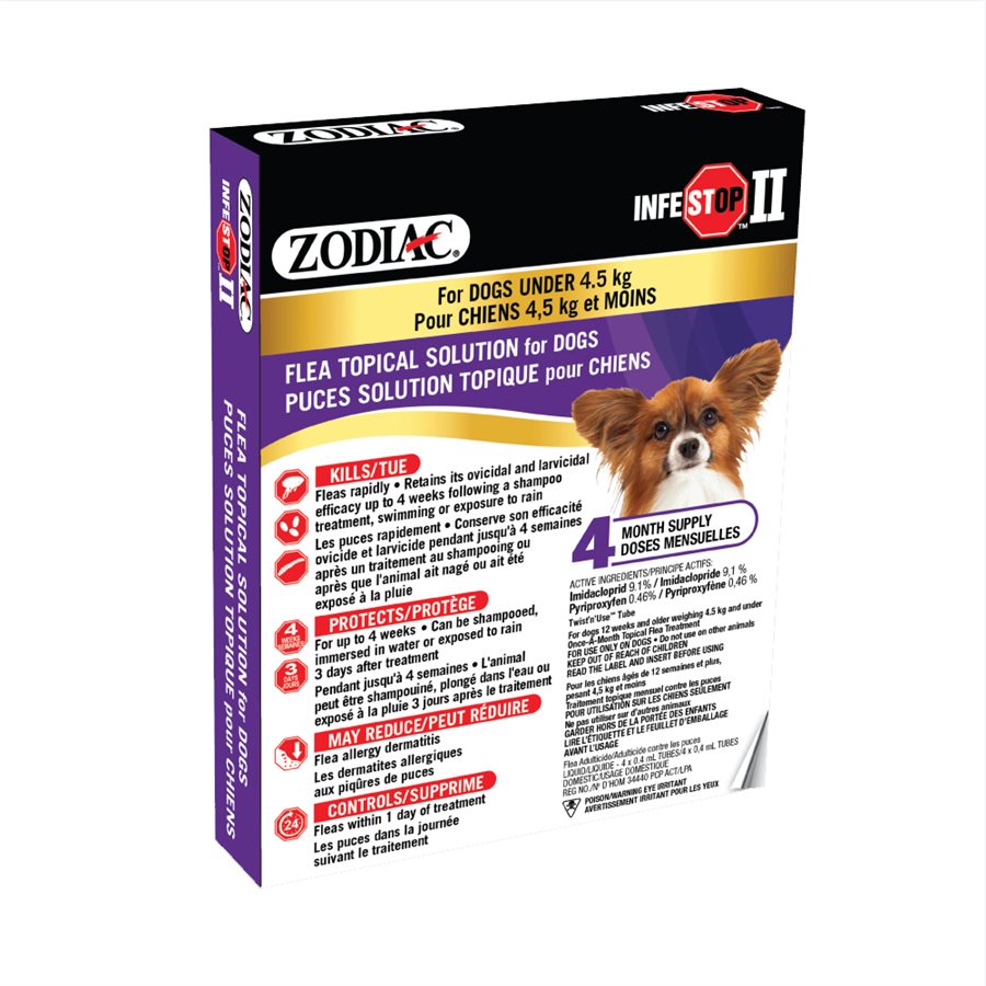 Zodiac - Infestop II Contre les Puces - Traitement Topique pour Chiens