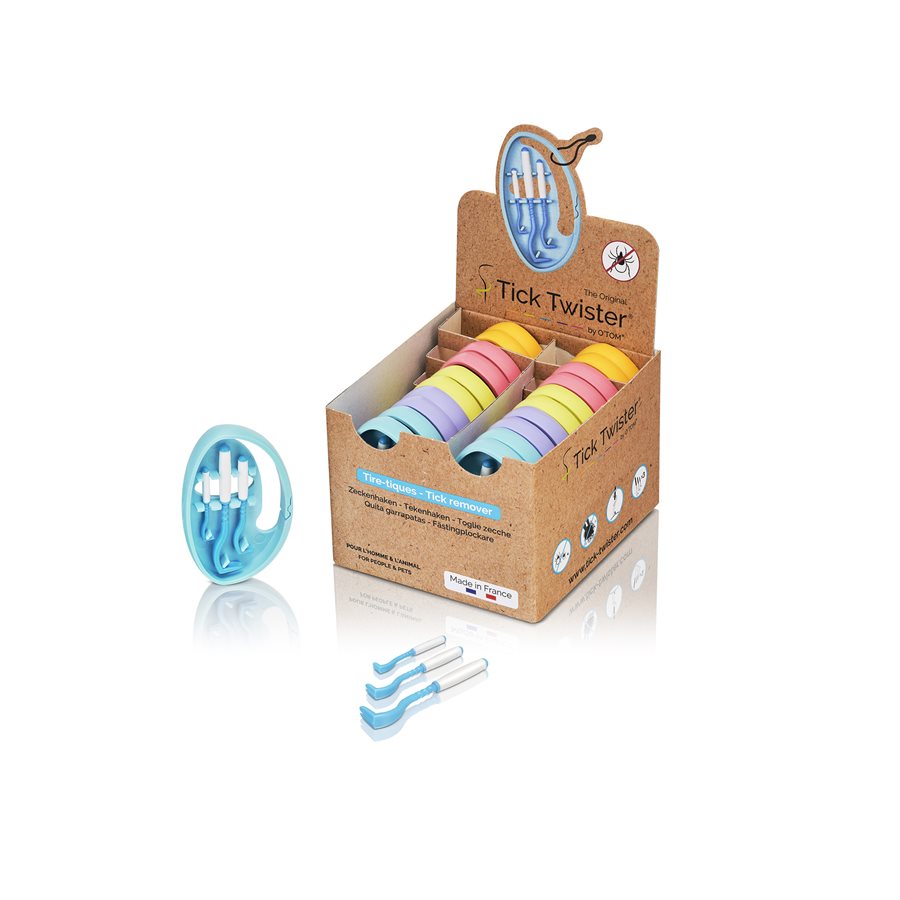 H3D - Tick Twister Crochets Enlève-Tiques avec ClipBox - Accessoire pour Chiens et Chats