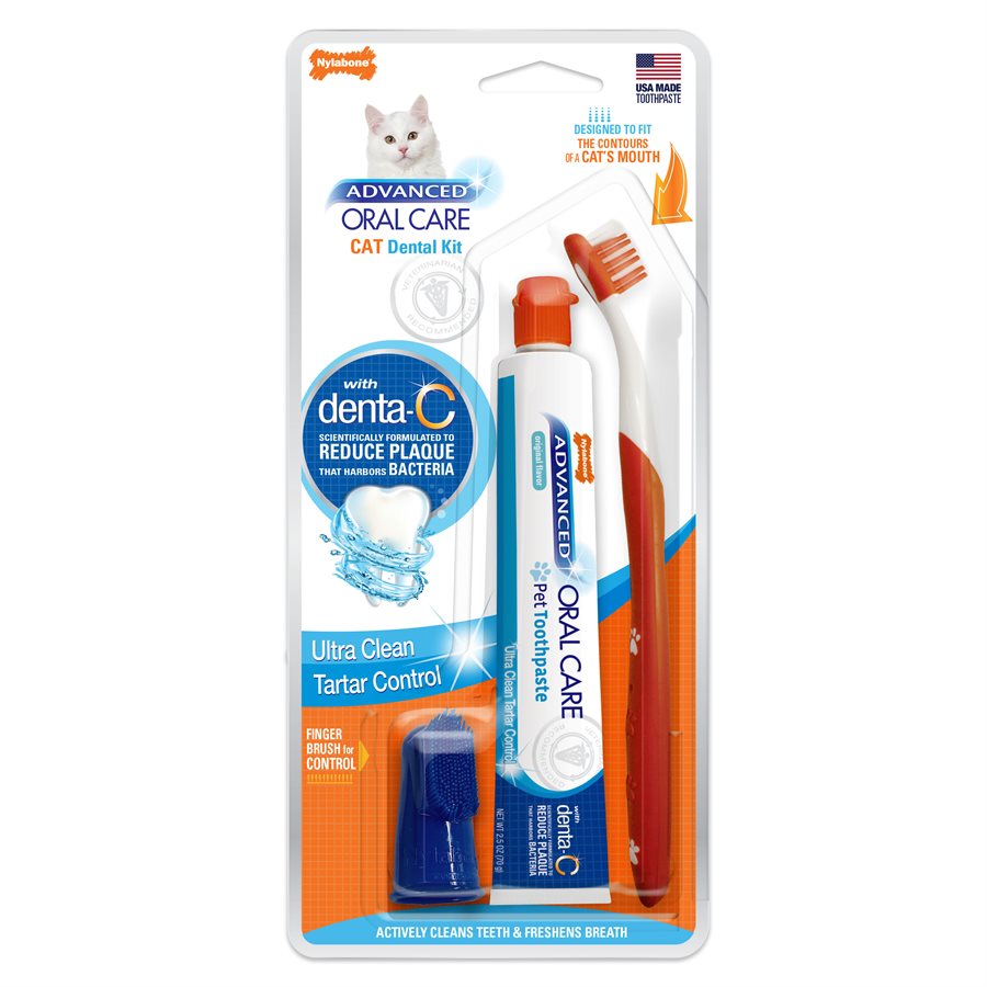 Nylabone - Trousse de Soins Bucco-Dentaires Avancés - Soin pour Chats