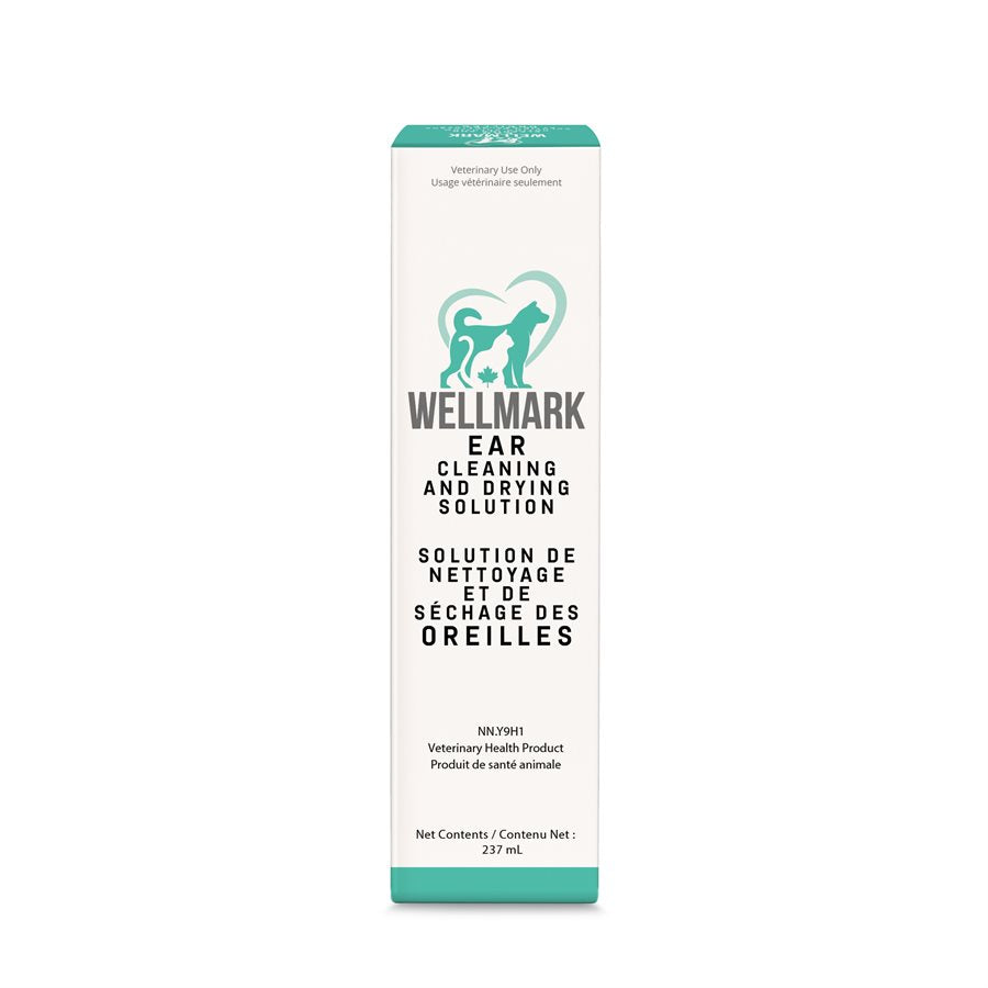 Wellmark - Solution Nettoyante et Asséchante pour Oreilles - Soin pour Chiens et Chats