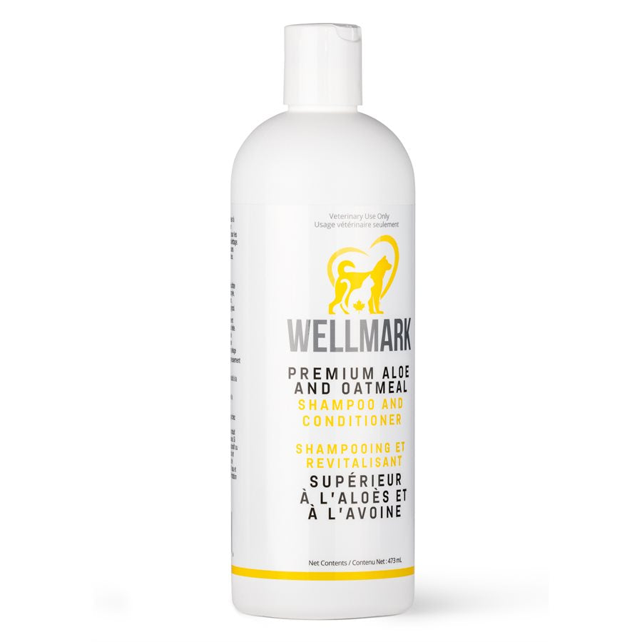 Wellmark - Shampoing et Revitalisant à l'Aloès et à l'Avoine - Soin pour Chiens et Chats