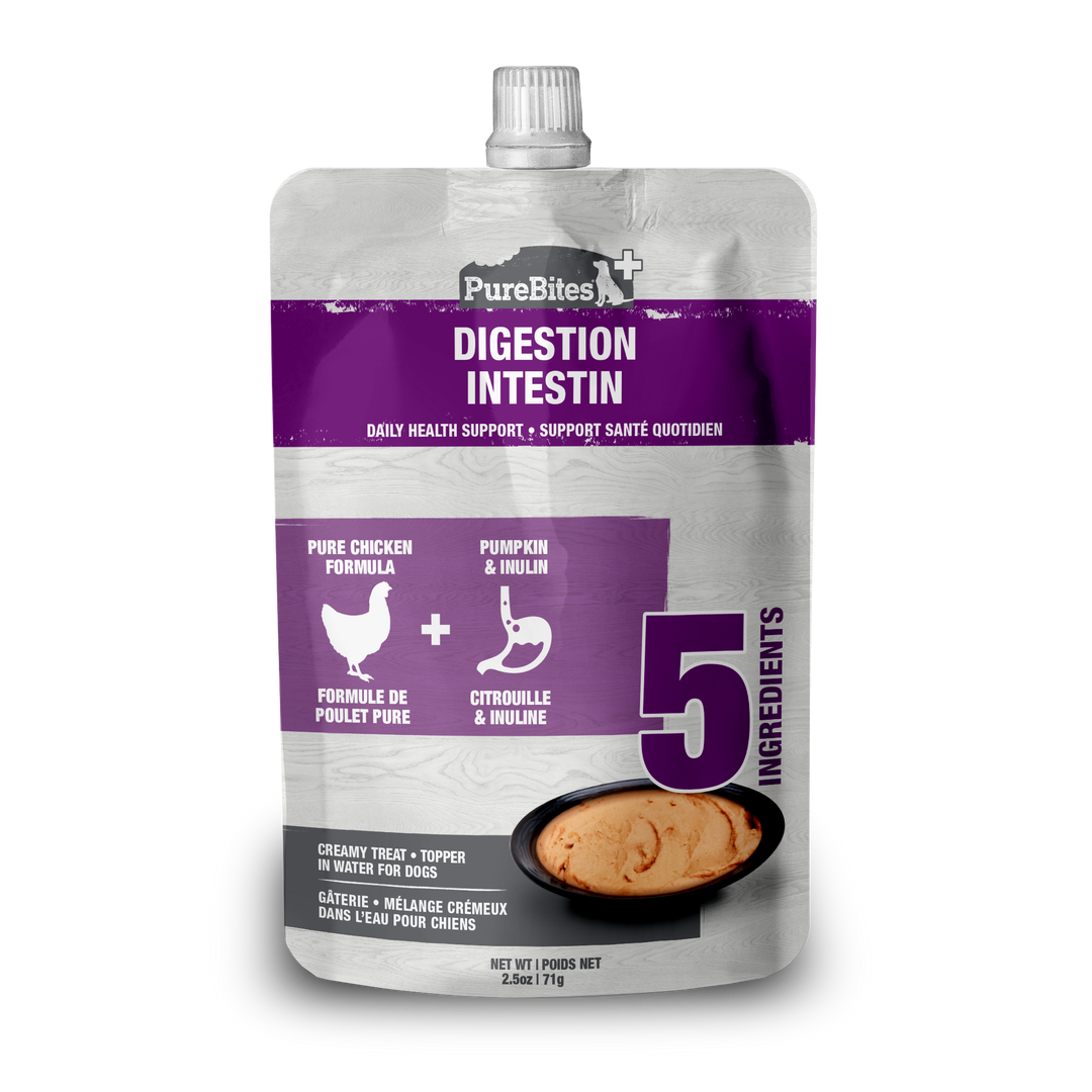 Purebites - Intestin, Poulet Pure et Citrouille - Mélange Crémeux dans l'Eau pour Chiens en Pochette