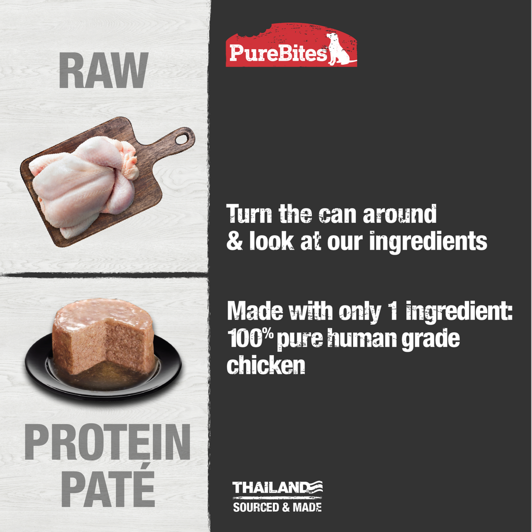Purebites - Pâté 100% Pur Poulet - Nourriture Humide pour Chiens
