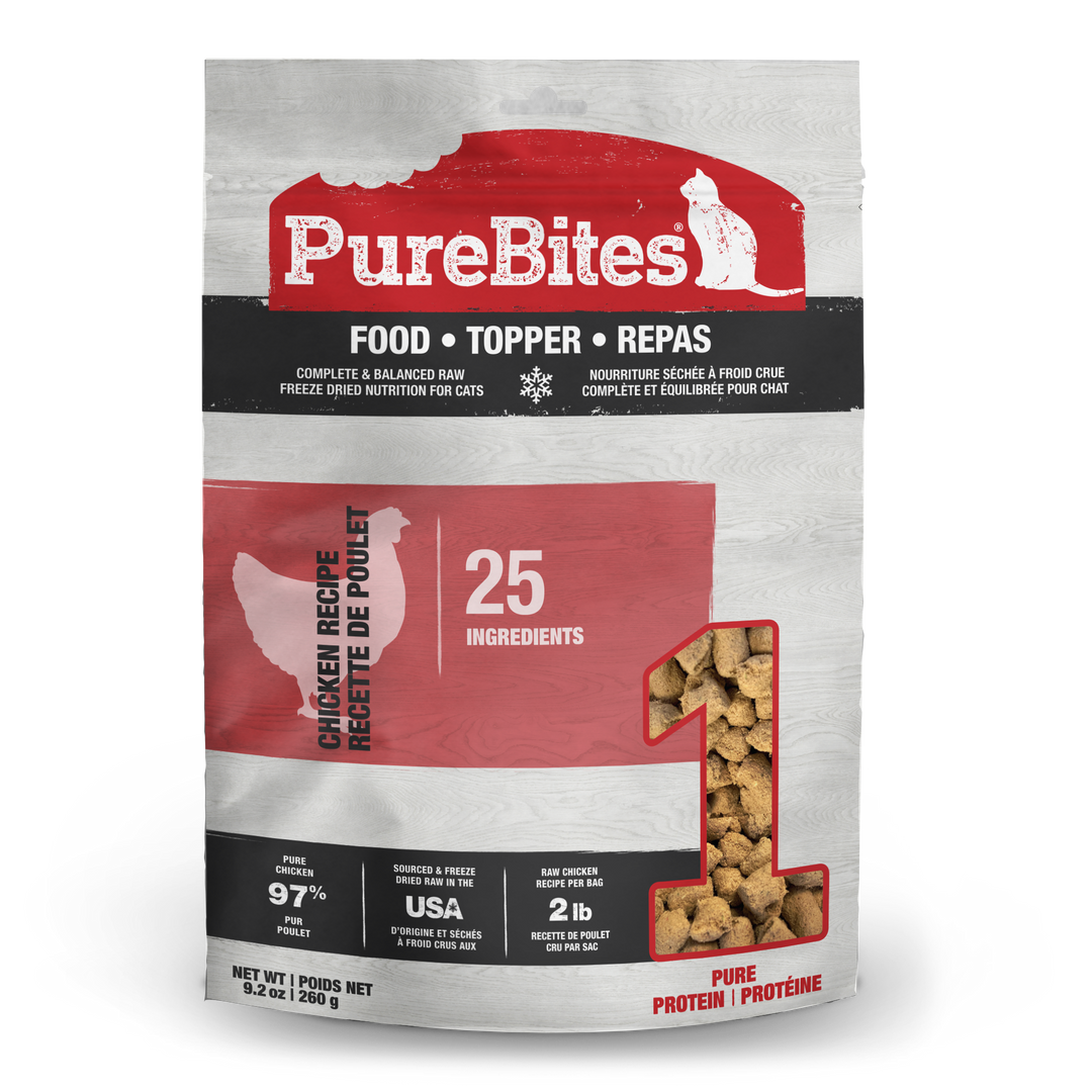 Purebites - Poulet Lyophilisé - Garniture ou Nourriture Sèche pour Chats
