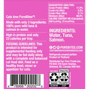 PureBites - Chat 100% Pur Thon et Saumon dans l'Eau - Nourriture Humide Sans Grains pour Chats